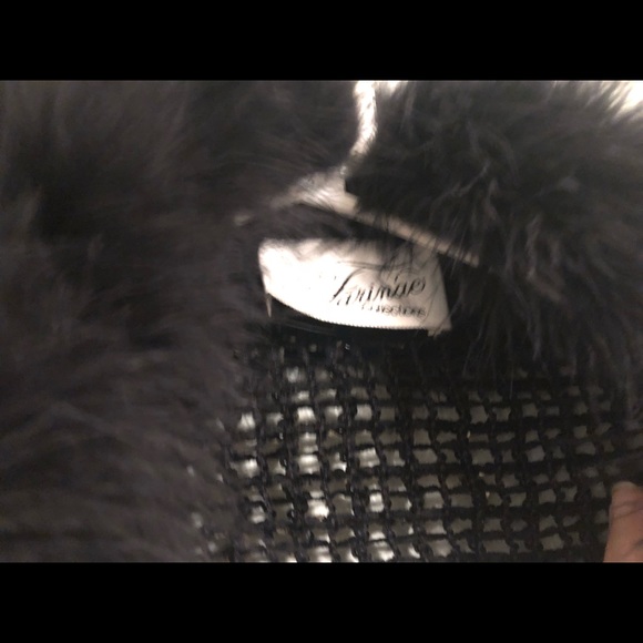 Vintage Feathered Sequenced Black Jacket - Picture 4 of 8